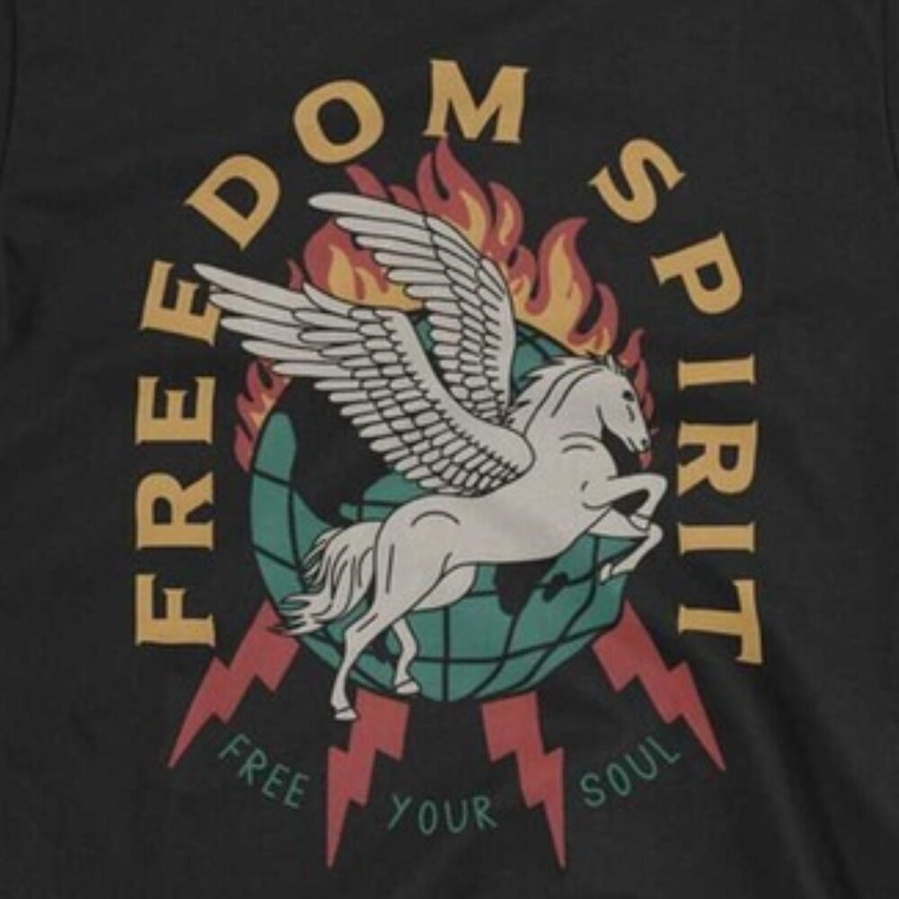 Freedom Spirit Free Your Soul Rock  Roll Band Fan Graphic T-Shirt 17 - Picture 2 of 5